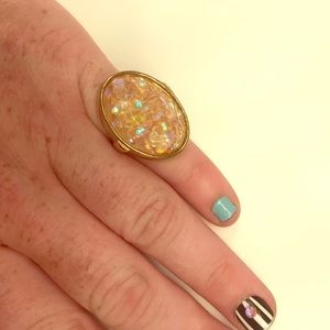 Sparkly statement ring